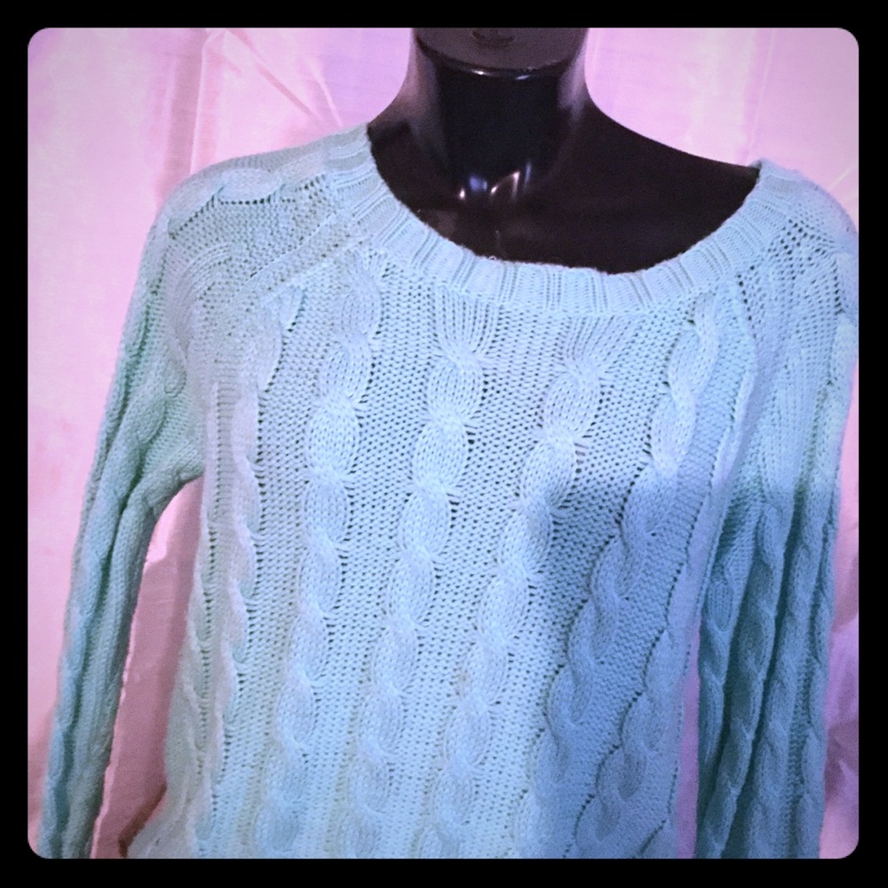 Teal blue long sleeve sweater!